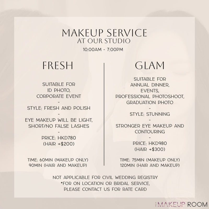 MAKEUP SERVICE - The Makeup Room